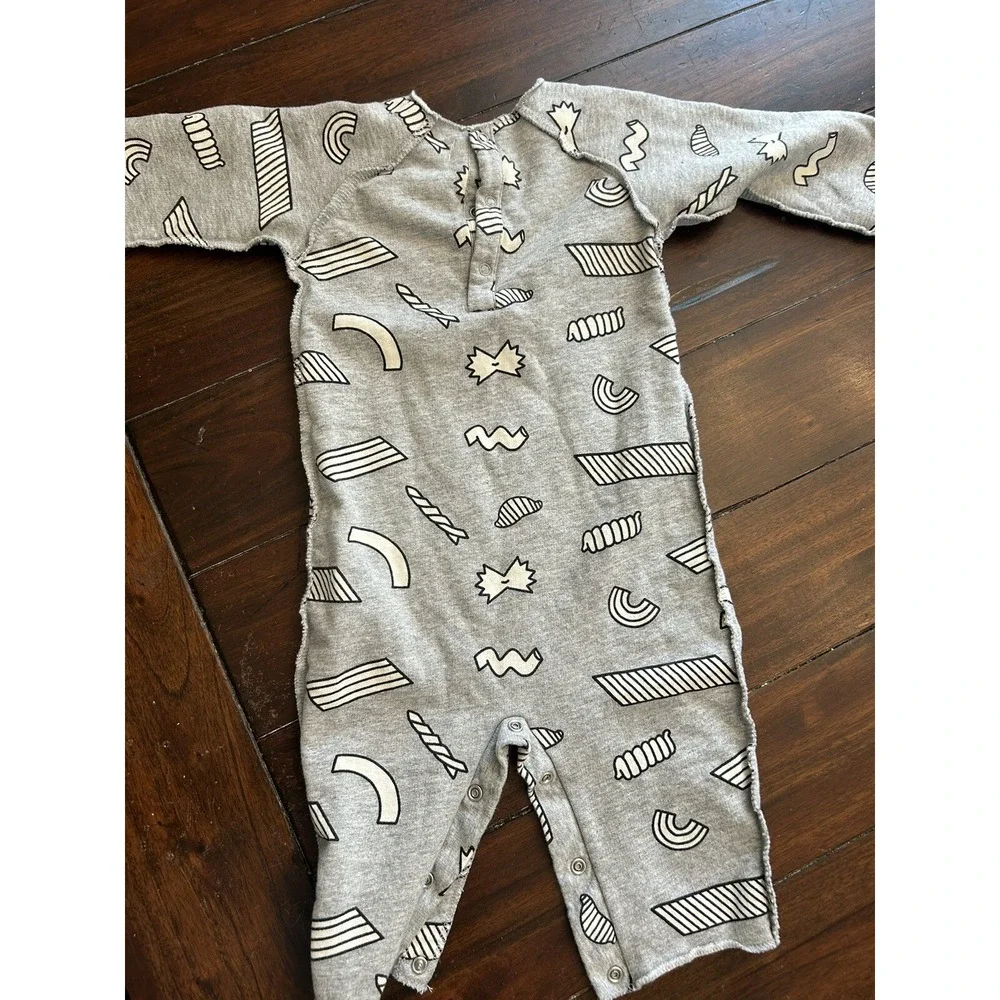 Monica and Andy Sweatshirt Rompers 6-9 months Organic Lot Of 2